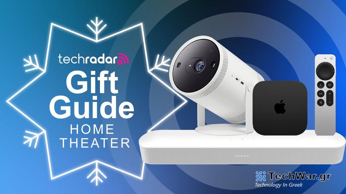 The Sonos Beam Gen 2, Samsung Freestyle and Apple TV 4K in a collage