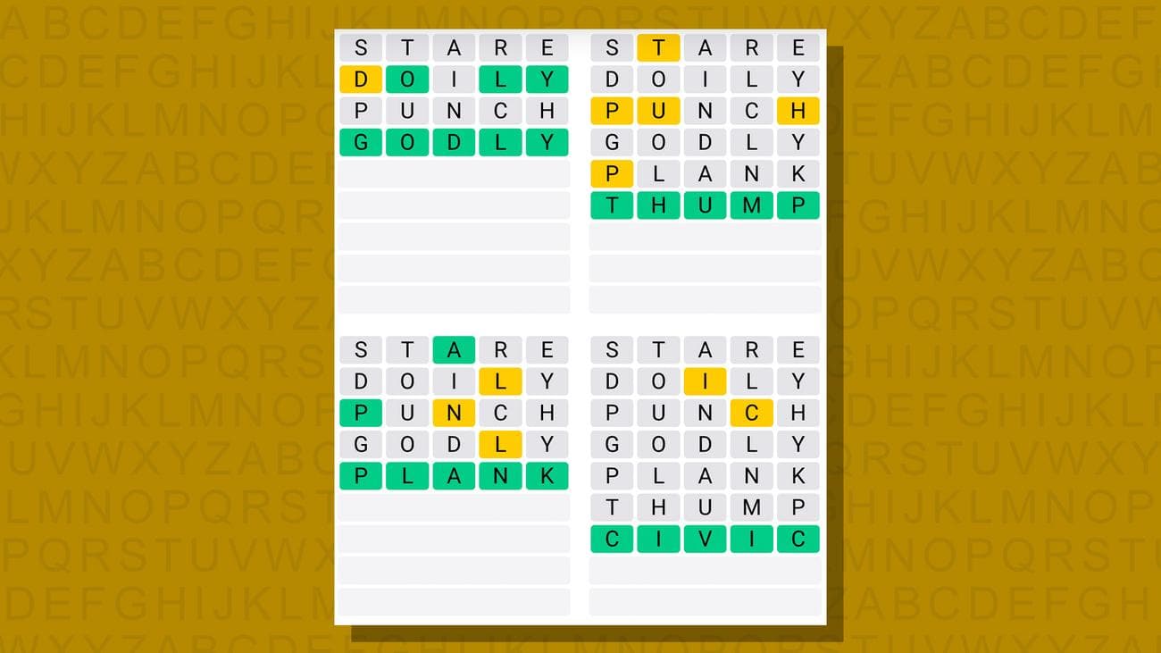 Quordle σήμερα - υποδείξεις και απαντήσεις για την Κυριακή 10 Δεκεμβρίου (παιχνίδι #685), Quordle σήμερα – υποδείξεις και απαντήσεις για την Κυριακή 10 Δεκεμβρίου (παιχνίδι #685), TechWar.gr