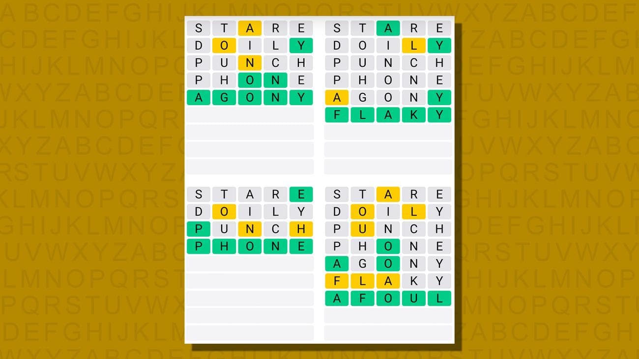Quordle σήμερα - υποδείξεις και απαντήσεις για την Παρασκευή 29 Δεκεμβρίου (παιχνίδι #704), Quordle σήμερα – υποδείξεις και απαντήσεις για την Παρασκευή 29 Δεκεμβρίου (παιχνίδι #704), TechWar.GR