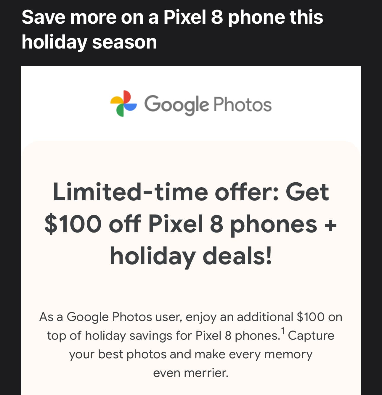 Οι χρήστες του Google Photos προφανώς λαμβάνουν 100 $ από τη σειρά Pixel 8 στις ΗΠΑ, Οι χρήστες του Google Photos προφανώς λαμβάνουν 100 $ από τη σειρά Pixel 8 στις ΗΠΑ, TechWar.gr