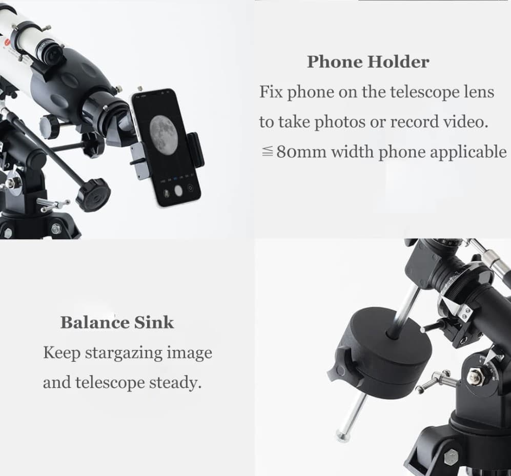 Beebest XA90 : Διαθλαστικό τηλεσκόπιο 90mm με 2 φακούς έως και x100 Zoom και στιβαρή κατασκευή, για μια ματιά στα αστέρια!, Beebest XA90 : Διαθλαστικό τηλεσκόπιο 90mm με 2 φακούς έως και x100 Zoom και στιβαρή κατασκευή, για μια ματιά στα αστέρια!, TechWar.GR