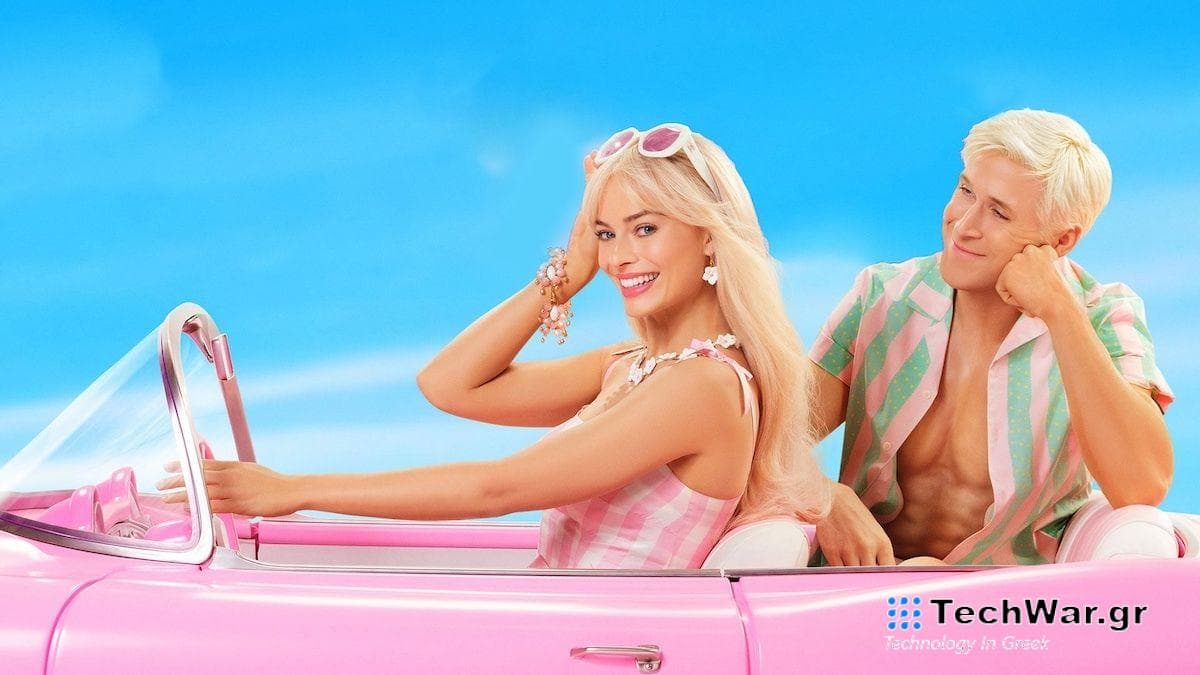 Image of Barbie and Ken in car