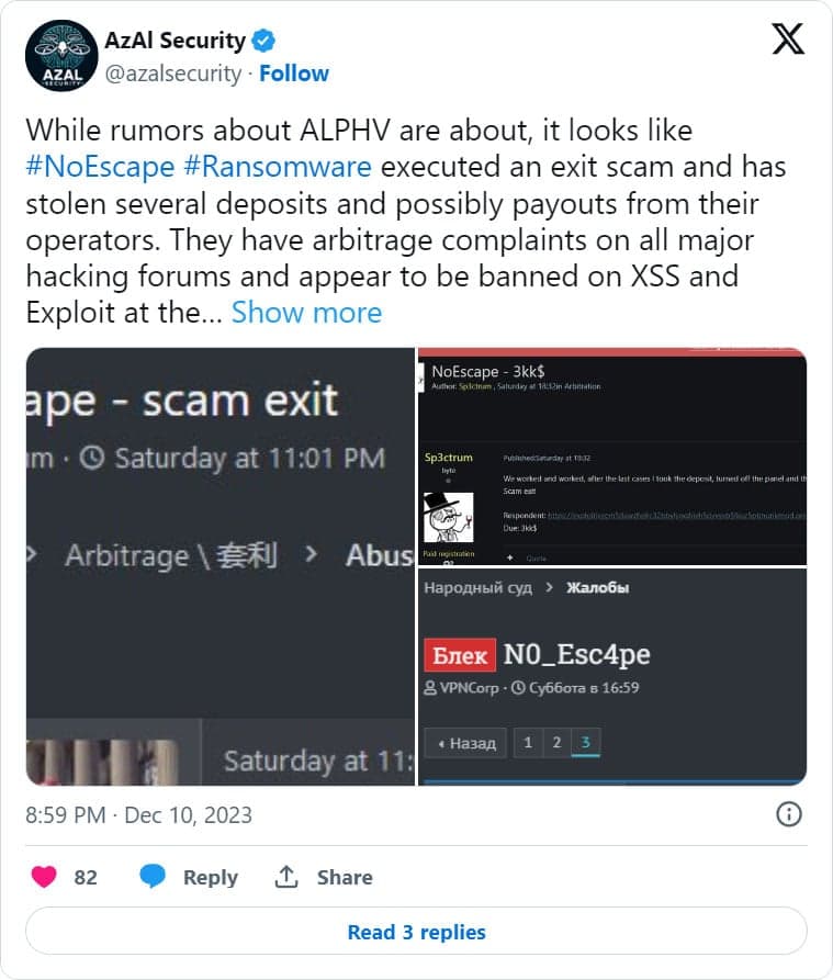 Το LockBit ransomware κυνηγάει τώρα τις θυγατρικές BlackCat και NoEscape, Το LockBit ransomware κυνηγάει τώρα τις θυγατρικές BlackCat και NoEscape, TechWar.gr