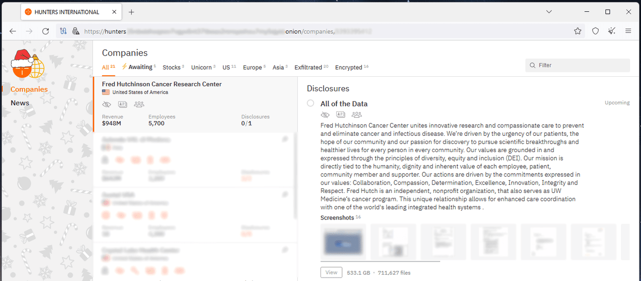 Συμμορία ransomware πίσω από απειλές για ασθενείς με καρκίνο Fred Hutch, Συμμορία ransomware πίσω από απειλές για ασθενείς με καρκίνο Fred Hutch, TechWar.gr
