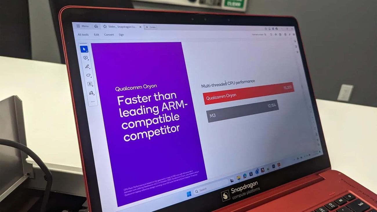 Η Qualcomm ισχυρίζεται ότι το Snapdragon X Elite είναι 21% πιο γρήγορο από το τσιπ M3 της Apple, Η Qualcomm ισχυρίζεται ότι το Snapdragon X Elite είναι 21% πιο γρήγορο από το τσιπ M3 της Apple, TechWar.gr