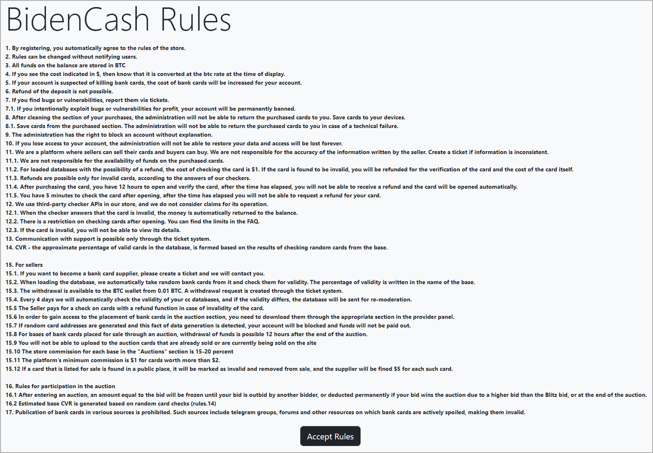 Η αγορά darkweb BidenCash παρέχει δωρεάν 1,9 εκατομμύρια πιστωτικές κάρτες, Η αγορά darkweb BidenCash παρέχει δωρεάν 1,9 εκατομμύρια πιστωτικές κάρτες, TechWar.gr