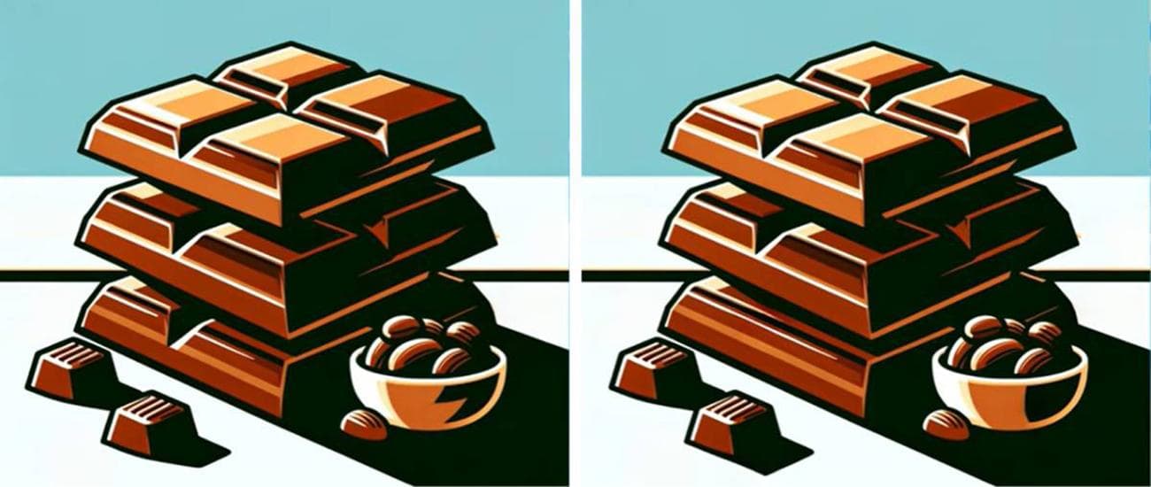 Βρείτε τις 3 μεγάλες διαφορές σε αυτή τη φωτογραφία με τη σοκολάτα / FOXreport.gr, Βρείτε τις 3 μεγάλες διαφορές σε αυτή τη φωτογραφία με τη σοκολάτα, TechWar.gr