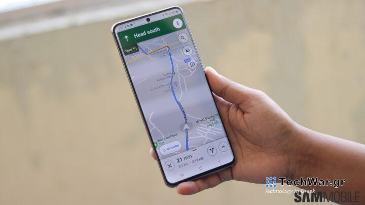 galaxy s20 google maps