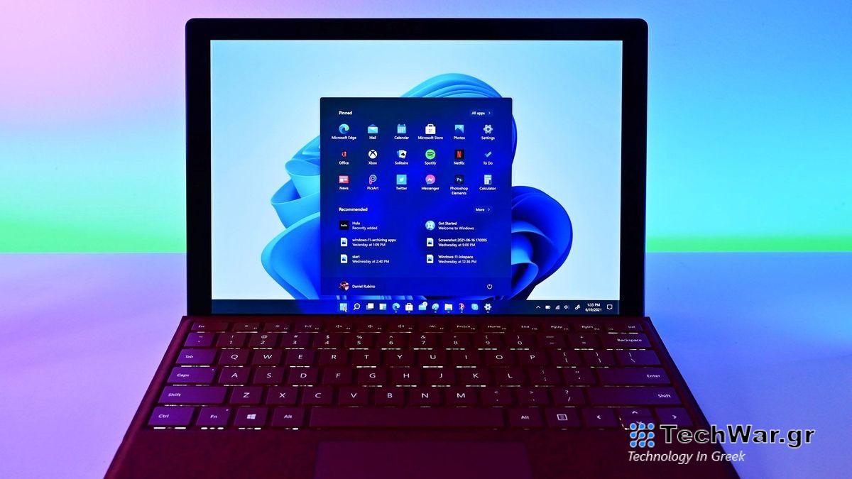 Windows 11 Start menu dark