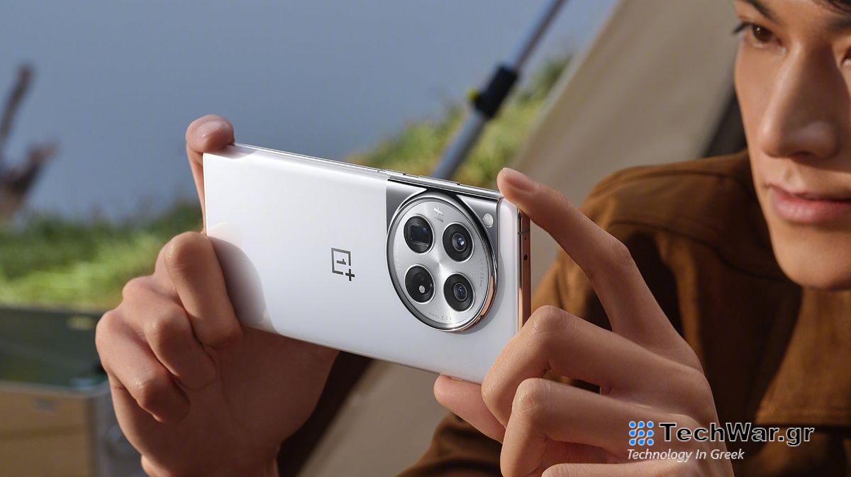 The OnePlus 12 in white