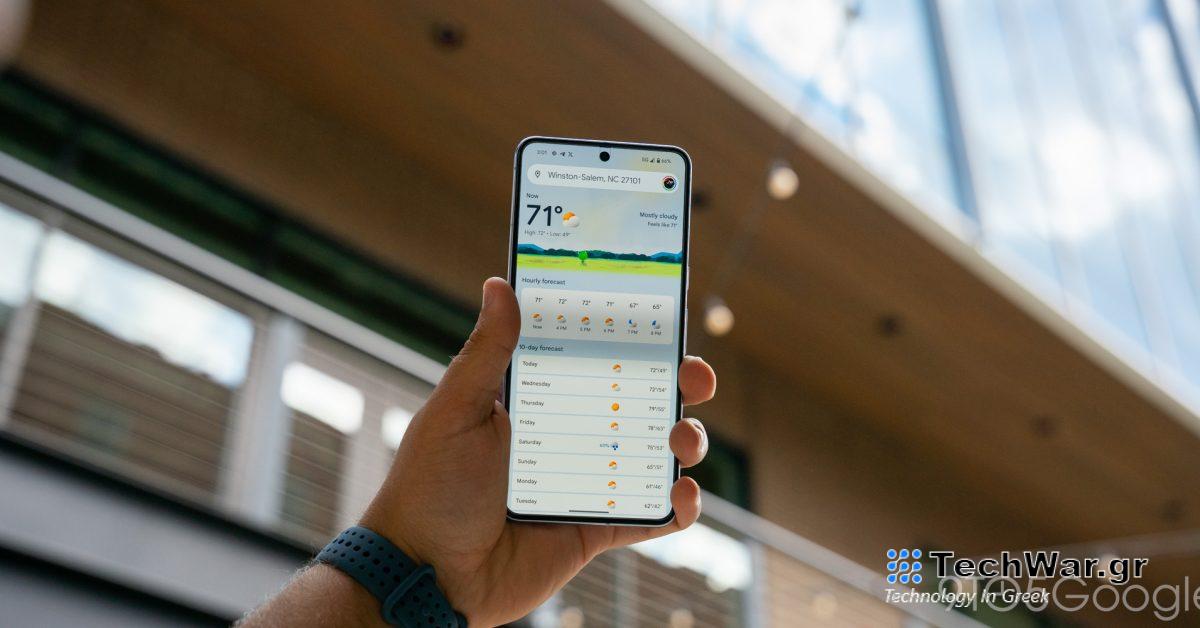 Ο επανασχεδιασμός του Google Weather εμφανίζεται στη Samsung
