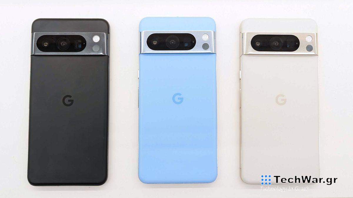 Google Pixel 8 launch hands on area Pixel 8 Pro all color backs