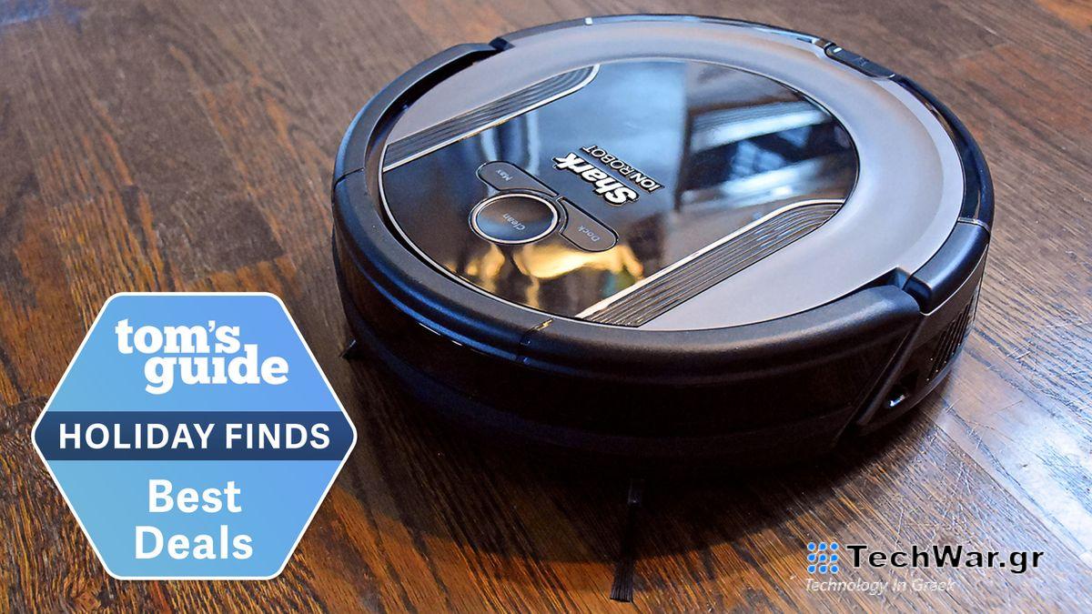 Shark Ion Robot Vacuum shown on hardwood floor