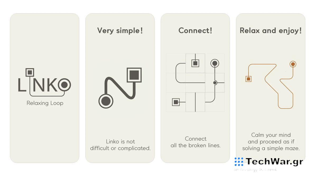 Screenshots of the Linko app from the Apple App Store.