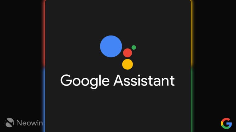 Google Assistant logo on a dark background