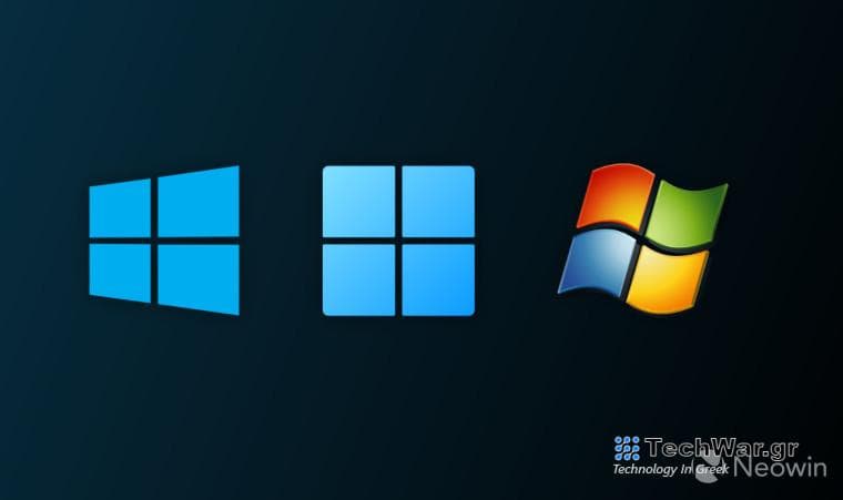 Windows 11 10 and 7 Logos