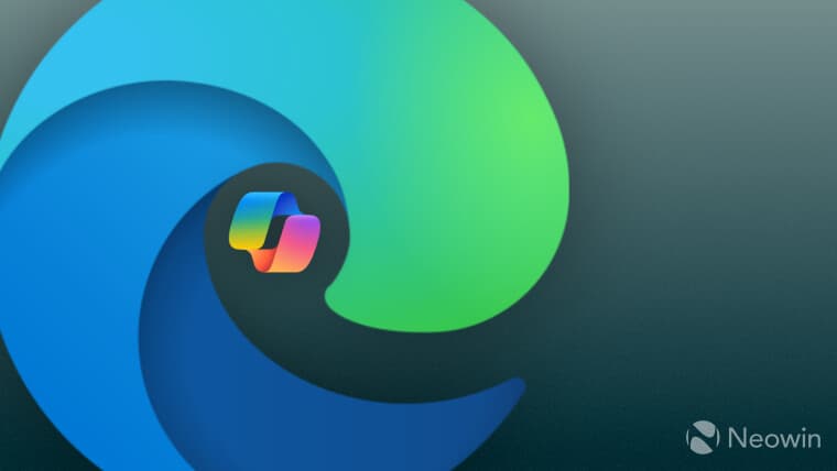 A Microsoft Edge logo with a Copilot logo inside it