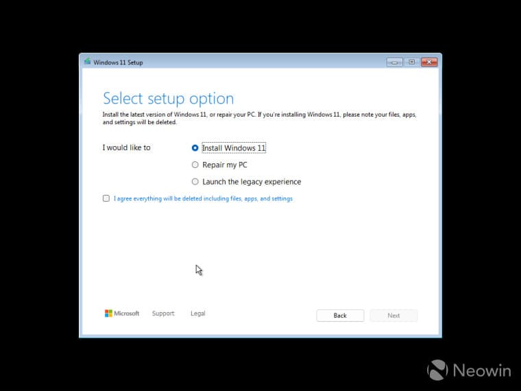 The new Windows 11 setup experience