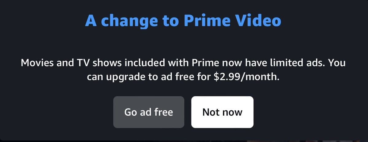 amazon prime βίντεο μήνυμα