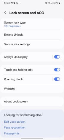 Lock screen and AOD - One UI 6.1 review