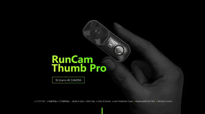 RunCam Thumb Pro - Υπέροχες 4Κ@30fps λήψεις από μια κάμερα 16γρ. που στοιχίζει μόλις 85,8€!