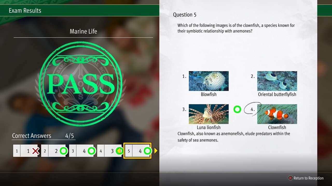 The clownfish is option number 4 in this image.