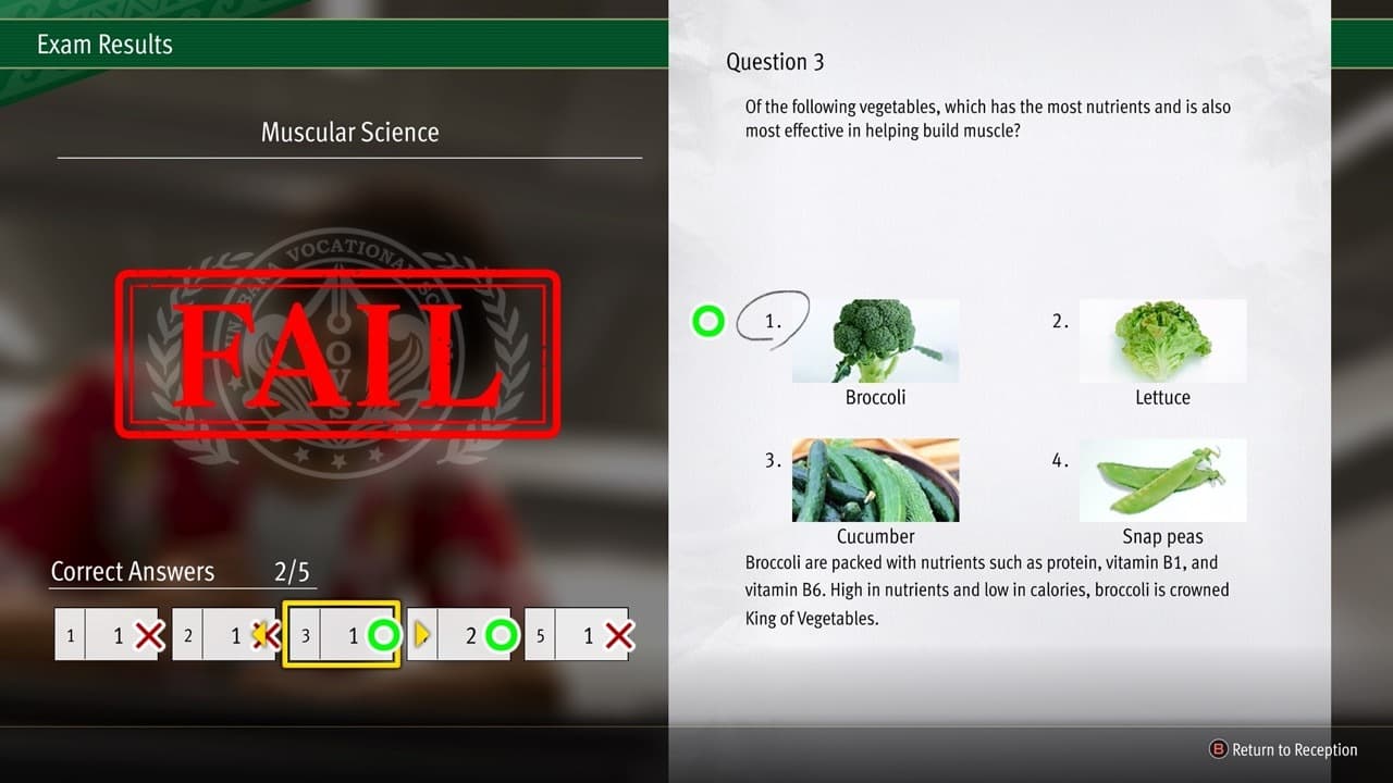 Broccoli is option number 1 in this image.