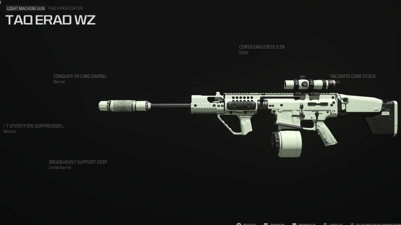 CoD: Warzone Best Weapon Loadouts For MW3 Season 1 Reloaded 8 Ελαφρύ πολυβόλο TAQ Eradicator