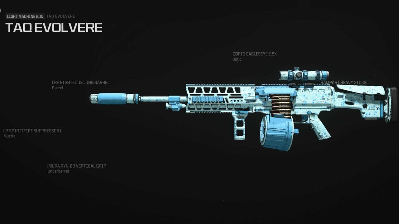 CoD: Warzone Best Weapon Loadouts For MW3 Season 1 Reloaded 10 Ελαφρύ πολυβόλο TAQ Evolvere