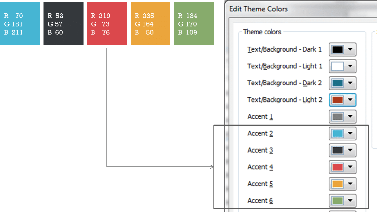 paleta colores powerpoint