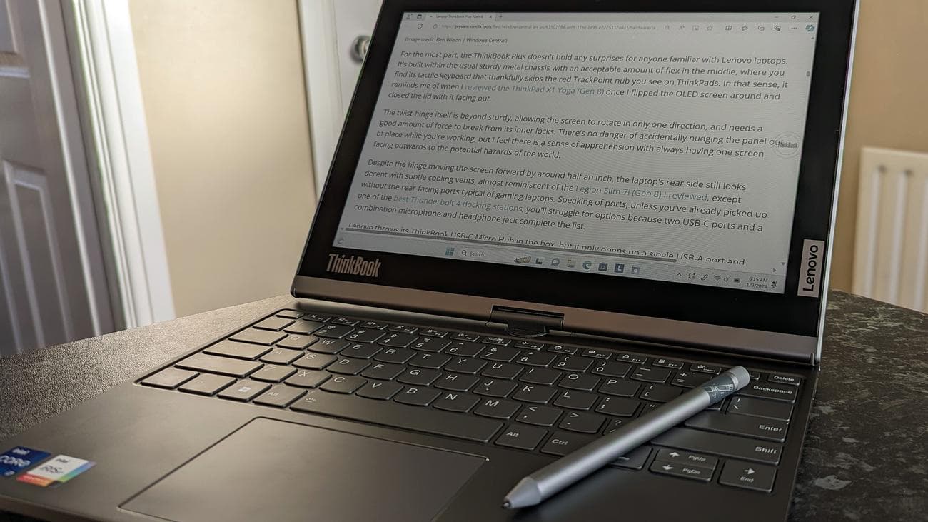 Lenovo ThinkBook Plus (Gen 4) review: A clever twisting hinge reveals a color E-Ink screen that solves no real issues, Lenovo ThinkBook Plus (Gen 4) review: A clever twisting hinge reveals a color E-Ink screen that solves no real issues, TechWar.GR