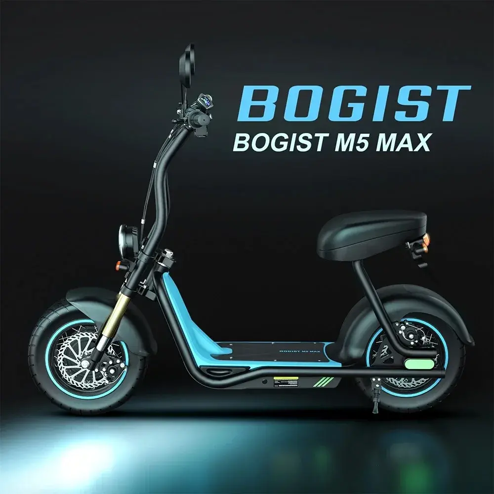 BOGIST M5 Max : Ηλεκτρικό σκουτεράκι με μοτέρ 1000W, ενσωματωμένο κάθισμα και πλατιά ελαστικά 14", με 1049€!
