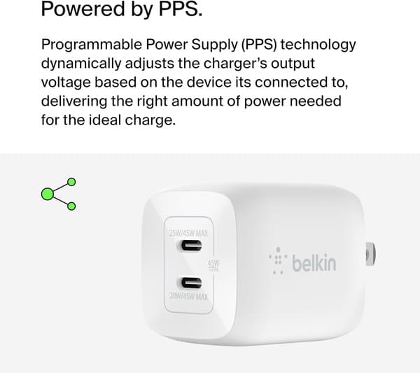 Φορτιστές USB-C 25W και 45W για Galaxy S24, Plus, Ultra - Belkin 45W - TechWar.GR