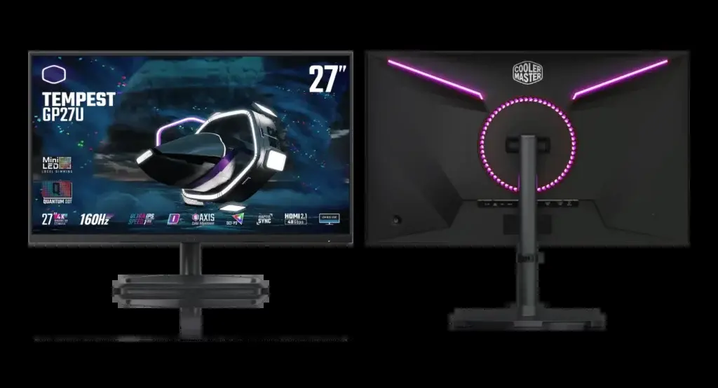 Οι καλύτερες κυρτές οθόνες παιχνιδιών 4K το 2024 - Cooler Master Tempest GP27U 160 Hz Mini LED - TechWar.GR