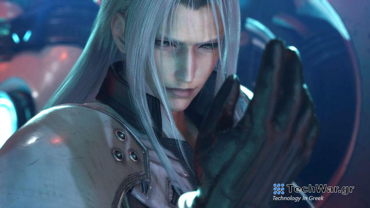 Sephiroth stares at his hand in a moment of reflection