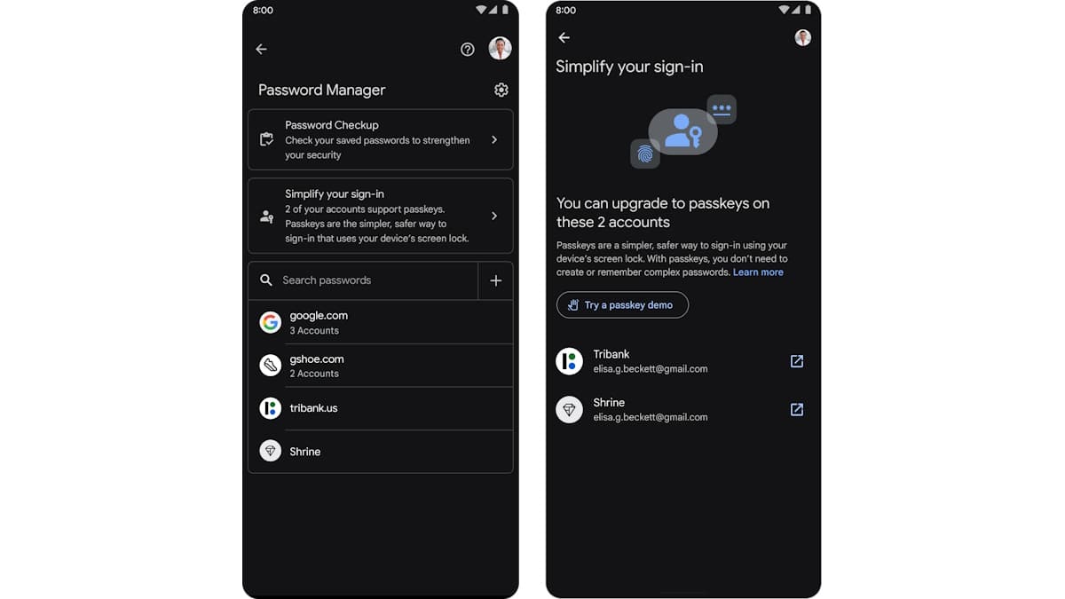 Υποστήριξη κωδικών πρόσβασης Google Password Manager 1