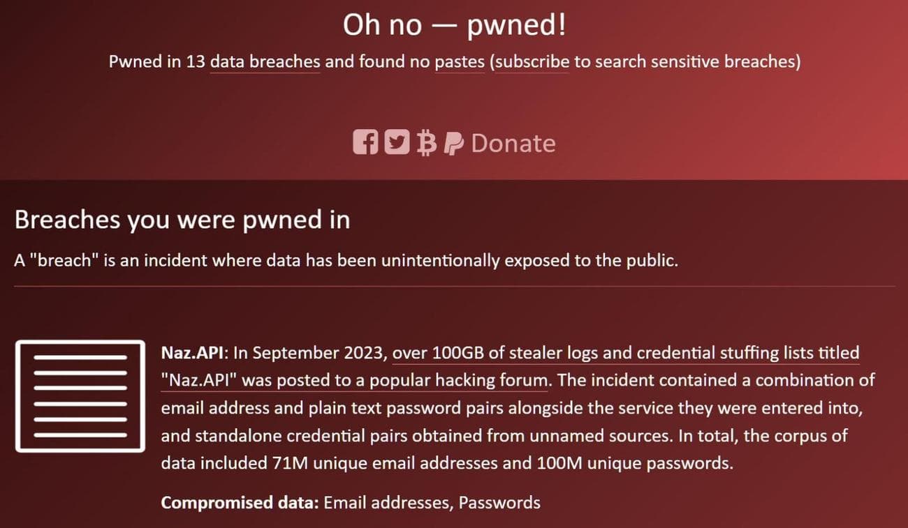 Το Have I Been Pwned προσθέτει 71 εκατομμύρια email από τη λίστα κλεμμένων λογαριασμών Naz.API, Το Have I Been Pwned προσθέτει 71 εκατομμύρια email από τη λίστα κλεμμένων λογαριασμών Naz.API, TechWar.GR