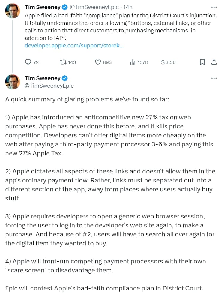 Η Apple επιτρέπει συνδέσμους εξωτερικών πληρωμών στις ΗΠΑ με ορισμένες πολύ μεγάλες προειδοποιήσεις, Η Apple επιτρέπει συνδέσμους εξωτερικών πληρωμών στις ΗΠΑ με ορισμένες πολύ μεγάλες προειδοποιήσεις, TechWar.GR