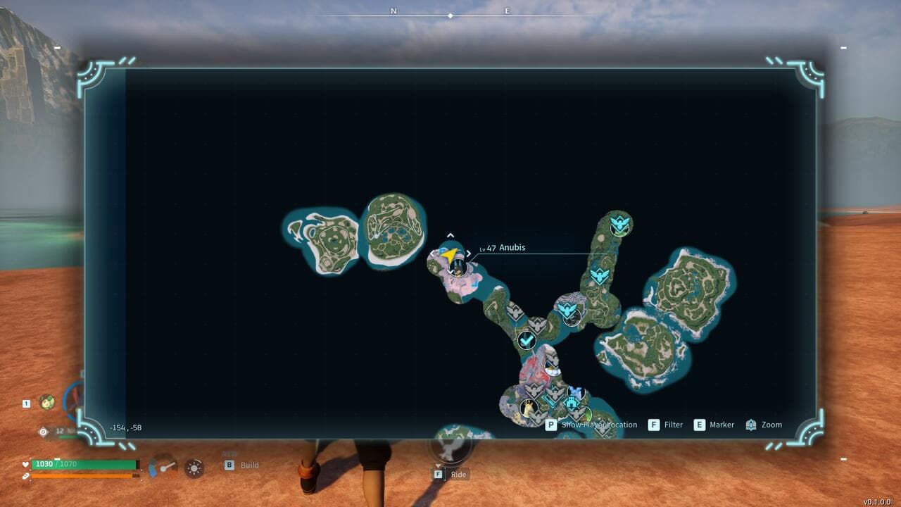 Palworld φωτογραφία του χάρτη