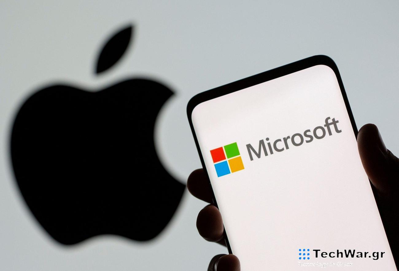 Microsoft και Apple κοντράρονται για τον τίτλο της πιο πολύτιμης εταιρείας στο χρηματιστήριο