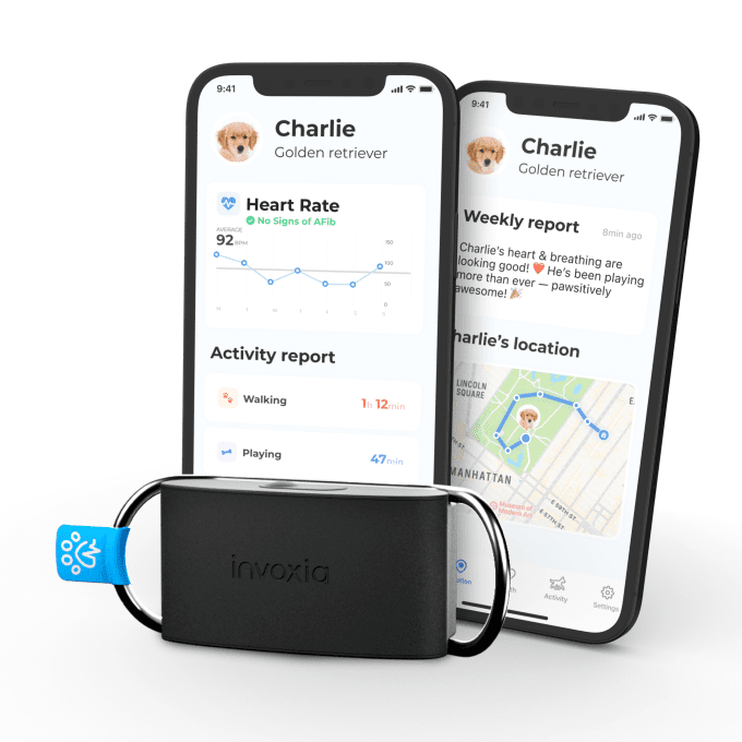 Η συνοδευτική εφαρμογή της συσκευής Minitailz της Invoxia σάς δείχνει δεδομένα υγείας και δραστηριότητας σχετικά με το κατοικίδιό σας