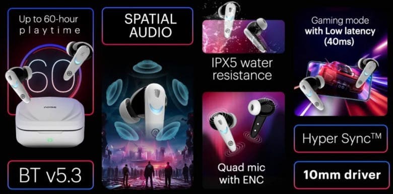 Noise Buds Combat X: είναι εδώ με χωρικό ήχο και έως και 60 ώρες χρήσης, Noise Buds Combat X: είναι εδώ με χωρικό ήχο και έως και 60 ώρες χρήσης, TechWar.GR