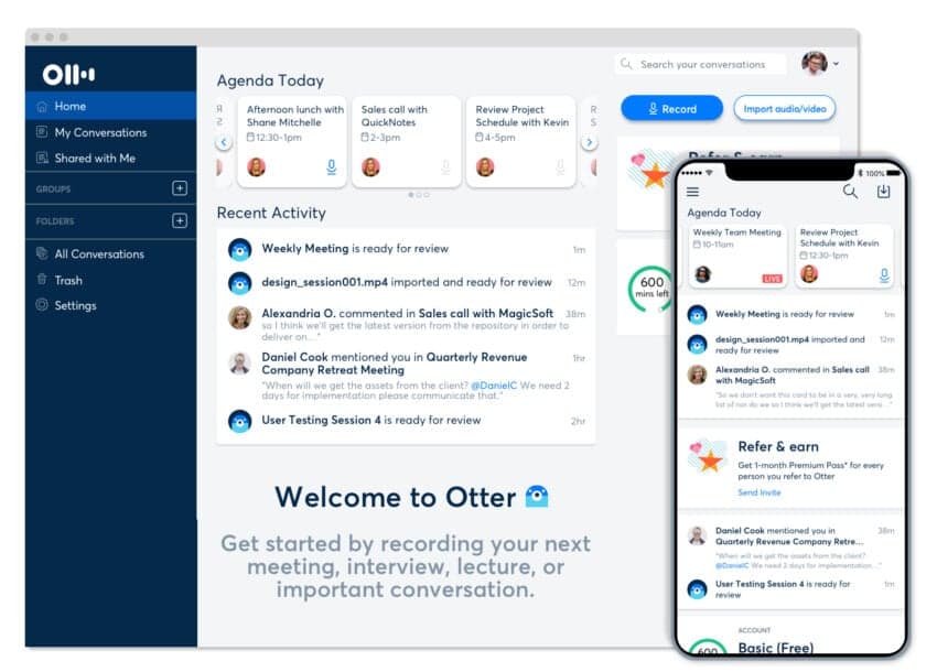 Οι καλύτερες εφαρμογές AI για iPhone - Otter AI iPhone - TechWar.GR