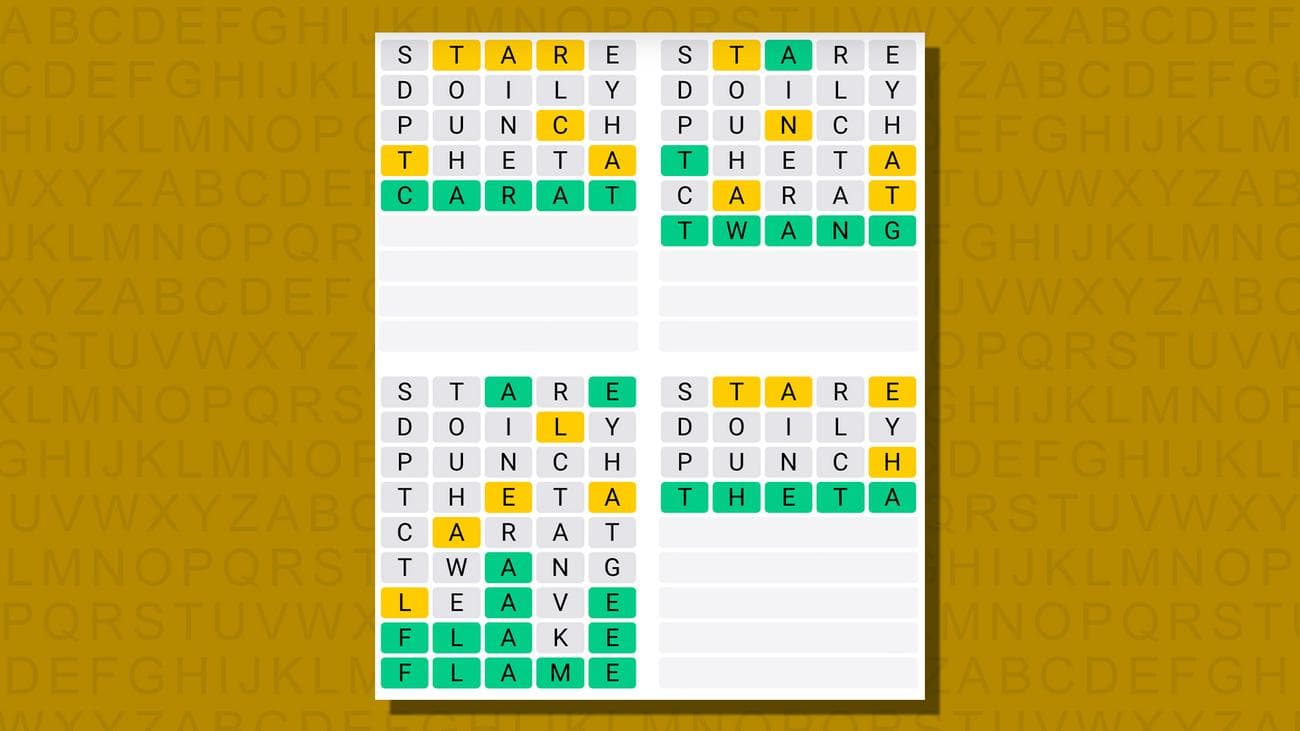 Quordle σήμερα – υποδείξεις και απαντήσεις για την Κυριακή 7 Ιανουαρίου (παιχνίδι #713), Quordle σήμερα – υποδείξεις και απαντήσεις για την Κυριακή 7 Ιανουαρίου (παιχνίδι #713), TechWar.GR