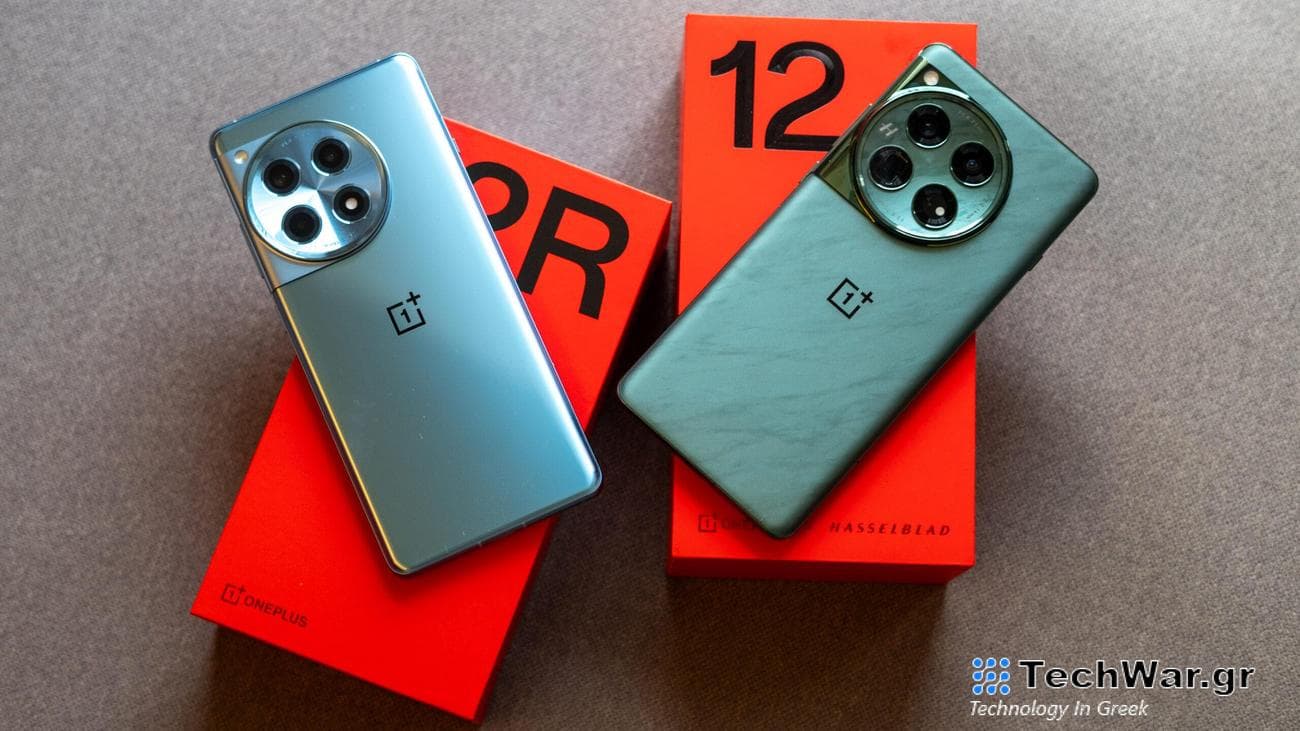Top down view of OnePlus 12 and OnePlus 12R