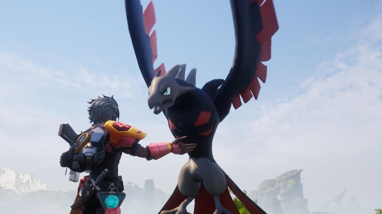 Στιγμιότυπο οθόνης Palworld ενός ιπτάμενου Pal - Vanwyrm