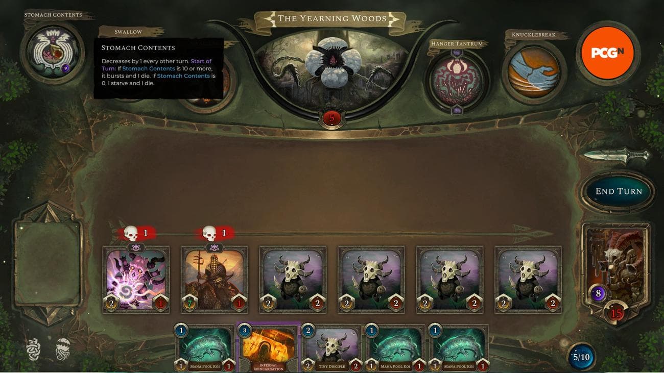 Στιγμιότυπο οθόνης παιχνιδιού Acolyte of the Altar - Ο παίκτης αγωνίζεται με το 