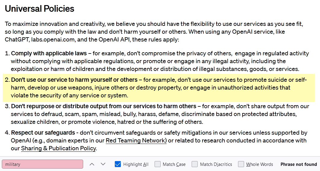 Το OpenAI αλλάζει την πολιτική για να επιτρέπει στρατιωτικές εφαρμογές, Το OpenAI αλλάζει την πολιτική για να επιτρέπει στρατιωτικές εφαρμογές, TechWar.GR