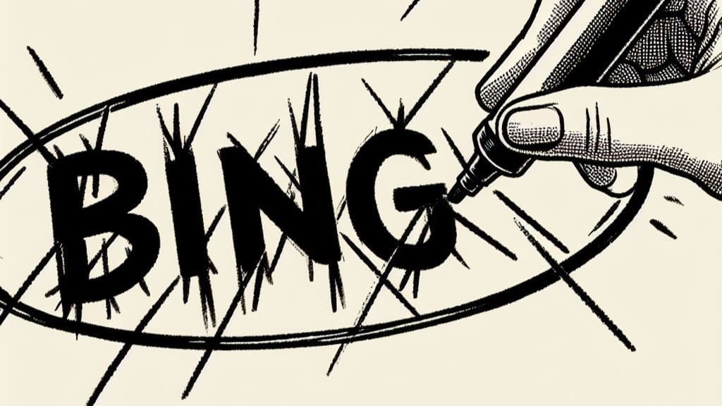 Το όνομα Bing χαράσσεται με μαρκαδόρο