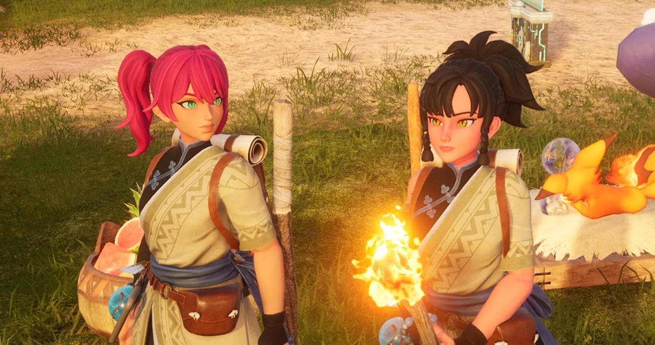 Δύο παίκτες στο Palworld